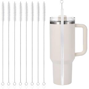 [8 Pcs] Straw Cleaner Brush for Stanley - Reusable Extra Long Straw Cleaner for Stanley Simple Modern 40 30 20 oz Tumbler Cups,Water Bottle,Sippy Cup,Pipes,Stanley Cup Accessories