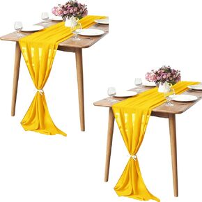 5 عبوات من مفرش طاولة شيفون فوشيا بطول 10 أقدام شفاف مقاس 29 × 120 بوصة لديكور الزفاف الرومانسي وحفلات الزفاف وحفلات استقبال المولود الجديد
