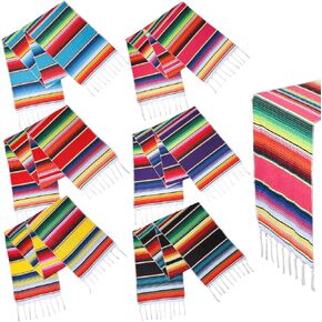 Tatuo Mexican Table Runner Serape Fiesta Centerpieces Mexican Shawl for Mexican Theme Party Decoration Cinco de Mayo Fiesta Birthday Party