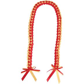 Pingyongchang 2024 Graduation Leis Handmade Ribbon Lei Double Braided Class of 2024 Graduation Necklace High School College Graduation Party Accessories for Women Men Graduation Gift