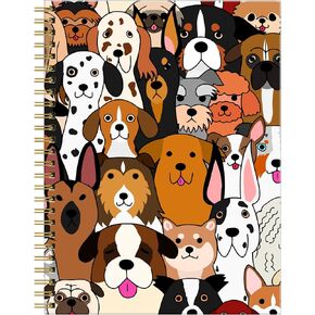 Spiral Journal Notebook for Women,Cute A5 College Ruled Notebooks 6"x 8.4", 120 Pages Lined Journal with Premium Thick Paper,Perfect for School Office Home Gifts(Black White Cow Print)