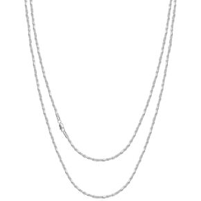 925 Sterling Silver Rope Chain for Women Men 2.6MM Silver Chain Necklace 16/18/20/22/24 Inches Men Women Boys Girls