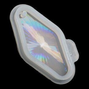 David accessories David accessories Holographic Resin Jewelry Molds Keychain Resin Molds with Hole, Silicone Molds for DIY Pendant Jewelry Making (F)