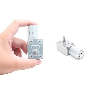 12V 10RPM High Torque DC Motor, Mini JGY 370 Motor Worm Gear Motor Small Electric Motor Low RPM Reducer Motor Micro Reversible Motor Worm Shaft Motor