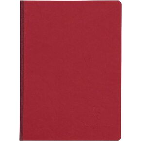 Clairefontaine - Ref 795462 - Clothbound Notebook with Elastic Closure - Ruled (A5) 6" x 8.25" - Red