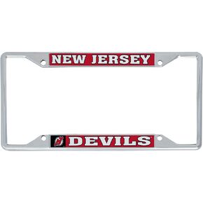 Desert Cactus New Jersey Devils License Plate Frame NJ Team NHL Metal Car Tag Holder for Front or Back of Car National Hockey League Officially Licensed (Traditional)