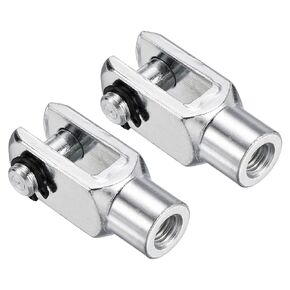 PATIKIL Air Cylinder Rod Clevis End 2 Pack 78mm Length M16x1.5 Female Thread Y Connector, Silver