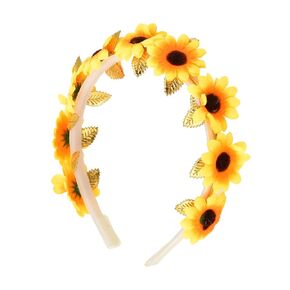 Sunflower Hairband for Girls - Summer Wedding Hair Accessories, Adjustable Size - 1 Count