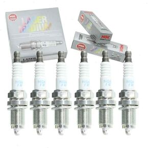 6 pc NGK Laser Iridium Spark Plugs compatible with Honda Pilot 3.5L V6 2005-2008