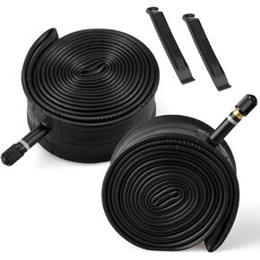 29 x 2.125/2.4" Bike Tube, 2 Pack Fat Bike Tire Tube with AV 32mm Schrader Valve, Fat Tire Bike Inner Tubes Replacement Kits for Mountain Bikes Electric Bicycle Fat Beach Bikes Snowmobile