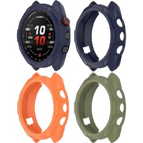 3 Pack/Set Protective Cases Intended for Approach S70 Watch Cases Acceassories Compatible with Garmin Approach S70 Smartwatch (Black,Green,Beige, 42mm)