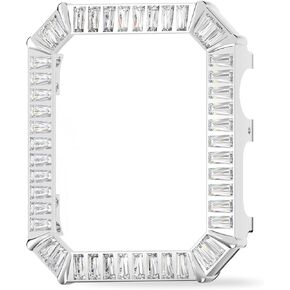 Swarovski Smartwatch Case for Apple Watch Series 4 and 5, 40mm, Green Swarovski Crystals on a Rhodium Finish Setting,Inspired the Swarovski Millenia Collection