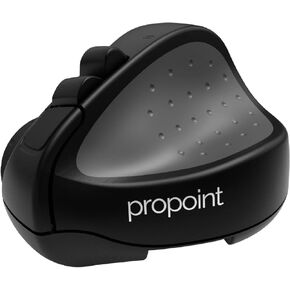 Swiftpoint ProPoint Wireless Ergonomic Mouse, Powerpoint Presentation Clicker & Laser Pointer, Bluetooth Rechargeable for Laptops & iPads, Portable Mini Travel Design (Black)