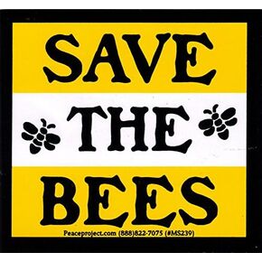 Save The Bees - Bumper Sticker/Decal (3.25" X 3")