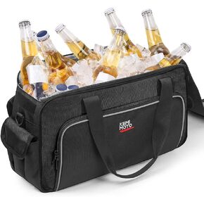 kemimoto Motorcycle Saddlebag Cooler, Insulated Saddlebag Cooler, Saddle Bag Luggage Bag Soft Cooler Universal for Most Motorcycle Models with Hard Saddlebags, Insert Cooler 1 Pack, Black