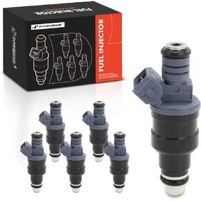 A-Premium Set of 6 Fuel Injectors Compatible with Ford F-150 1997-1998, E-150 Econoline 1997-2000, E-250 Econoline/E-150 Econoline Club Wagon 1997-1998, Windstar 1996-1998, 3.8L 4.2L, Gas