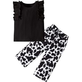 Toddler Baby Girl Clothes Summer Outfit Girls' Clothing Pants Set Toddler Girl Bell Bottoms Girl Flare Pants Leggings