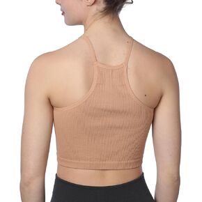 Women's Summer Sleeveless Ribbed Construction Scoop Neck Soft Lightweight Camisole Tops for Women