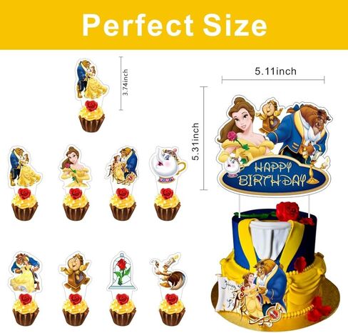 25Pcs Princess and the Frog Cake Decorations with 24pcs Cupcake Toppers, 1pcs Cake Topper for Princess Tiana Birthday Party Supplies in Saudi Arabia