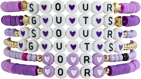 Olivia Great Rodrigo Bracelets Guts Tour Handmade Friendship Stretch Bracelets Music Merch Jewelry Gifts for Women Girls Fans in Kuwait