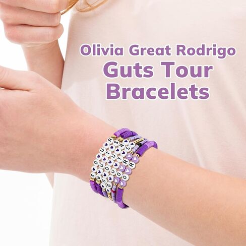 Olivia Great Rodrigo Bracelets Guts Tour Handmade Friendship Stretch Bracelets Music Merch Jewelry Gifts for Women Girls Fans in Kuwait