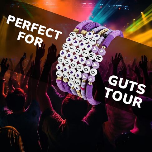 Olivia Great Rodrigo Bracelets Guts Tour Handmade Friendship Stretch Bracelets Music Merch Jewelry Gifts for Women Girls Fans in Kuwait