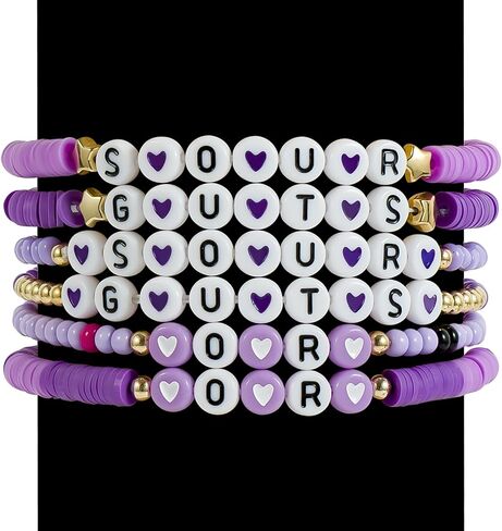 Olivia Great Rodrigo Bracelets Guts Tour Handmade Friendship Stretch Bracelets Music Merch Jewelry Gifts for Women Girls Fans in Kuwait