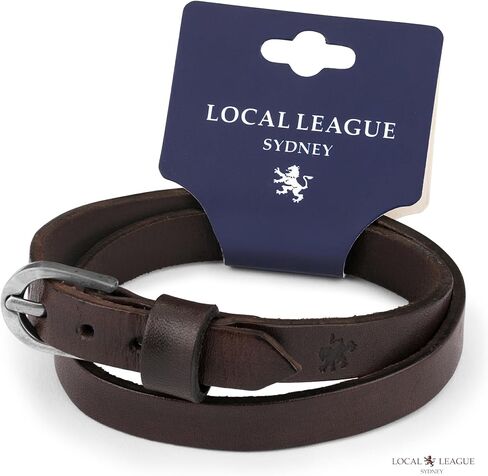 Mens Leather Bracelet Wrap 2x - OUTBACK ESCAPES Adjustable Buckle Strap Wristband for Men, Surfer Double Layer Holiday Summer BEACH SURF Party Festival Club, Boyfriend in Saudi Arabia
