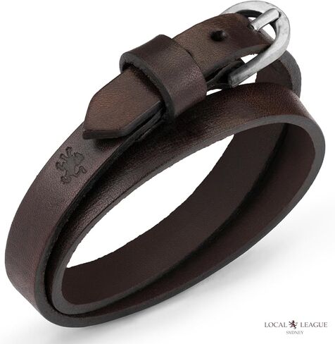 Mens Leather Bracelet Wrap 2x - OUTBACK ESCAPES Adjustable Buckle Strap Wristband for Men, Surfer Double Layer Holiday Summer BEACH SURF Party Festival Club, Boyfriend in Saudi Arabia