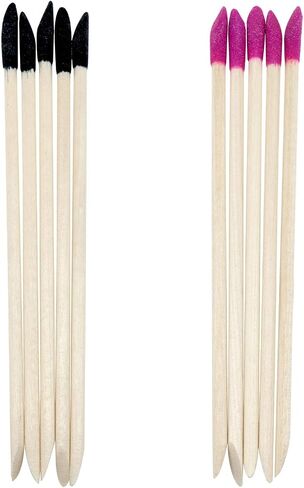 40PCS Double Inclined Sand 137mm Sanding Sticks for Fine Detail Sanding of Branches for Plastic Model Wood Products (Black Sand + Rose Sand) in Saudi Arabia