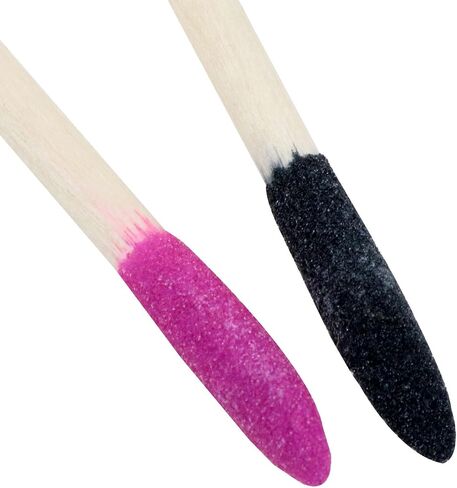 40PCS Double Inclined Sand 137mm Sanding Sticks for Fine Detail Sanding of Branches for Plastic Model Wood Products (Black Sand + Rose Sand) in Saudi Arabia