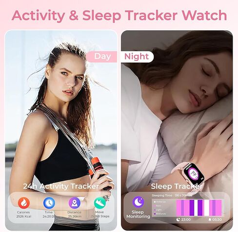 ساعة ذكية للنساء والرجال Android iPhone، ساعة ذكية 1.8 بوصة مع مكالمة بلوتوث (الرد/إجراء مكالمة)، متتبع اللياقة البدنية مع IP68 مقاومة للماء، معدل ضربات القلب SpO2 in Kuwait