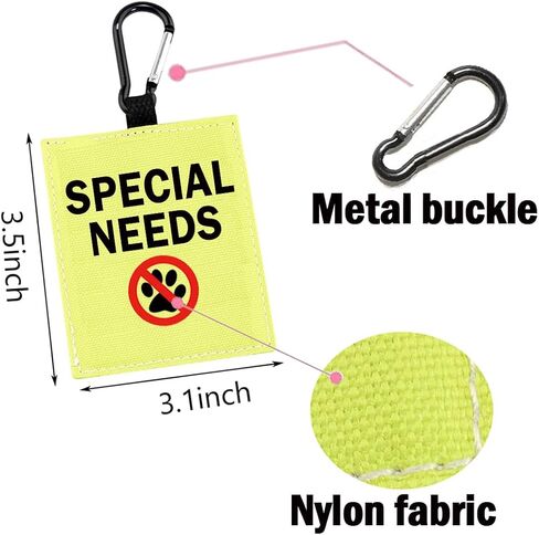 Special Needs Dog Alert Hang Tags for Dog Nervous Dog Hanging Dog Alert Patches Hanging Dog Tags (Special Needs -D) in Saudi Arabia