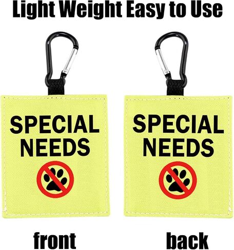 Special Needs Dog Alert Hang Tags for Dog Nervous Dog Hanging Dog Alert Patches Hanging Dog Tags (Special Needs -D) in Saudi Arabia