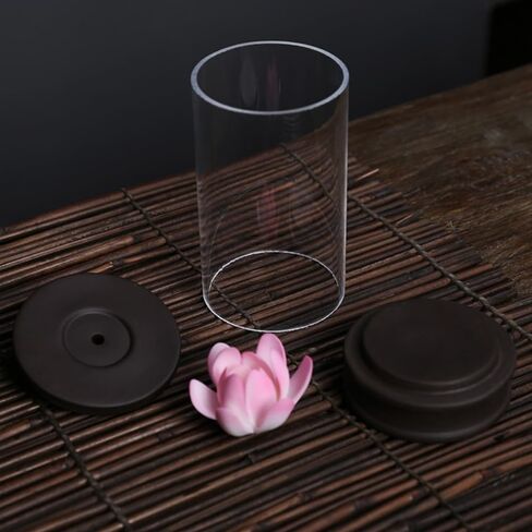 Incense Holder, Backflow Incense Burner, 2 in 1 Incense Holder for Sticks and Cone, Captivating Smoke Waterfall Design, Incense Burner with Acrylic Cover in Saudi Arabia