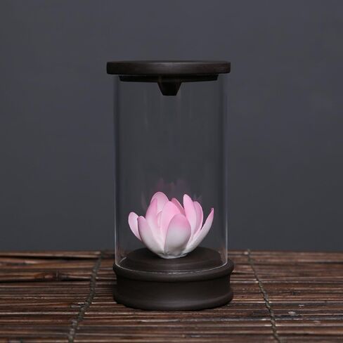 Incense Holder, Backflow Incense Burner, 2 in 1 Incense Holder for Sticks and Cone, Captivating Smoke Waterfall Design, Incense Burner with Acrylic Cover in Saudi Arabia