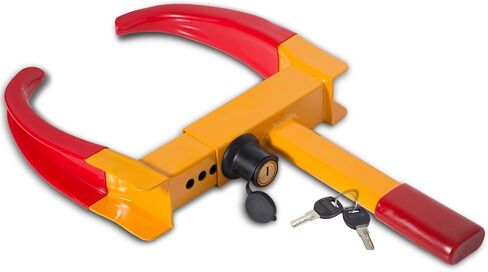 قفل عجلة مقطورة OxGord - عالي التحمل مع حذاء مشبك إطار قابل للتعديل، مخلب مضاد للسرقة، مثبت انتظار السيارة للتدحرج بعيدًا ومنع السحب - ملحقات سيارة عالمية لتخييم القوارب الآلية RV in Kuwait