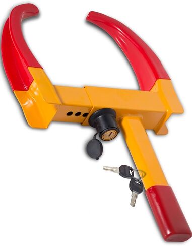 قفل عجلة مقطورة OxGord - عالي التحمل مع حذاء مشبك إطار قابل للتعديل، مخلب مضاد للسرقة، مثبت انتظار السيارة للتدحرج بعيدًا ومنع السحب - ملحقات سيارة عالمية لتخييم القوارب الآلية RV in Kuwait