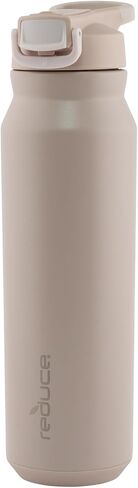 REDUCE 32 oz Hydrate Pro Stainless Steel Water Bottle, Leak-proof Lid and Integrated Carry Handle, Keeps drinks cold for up to 48 Hrs, Sand in Saudi Arabia