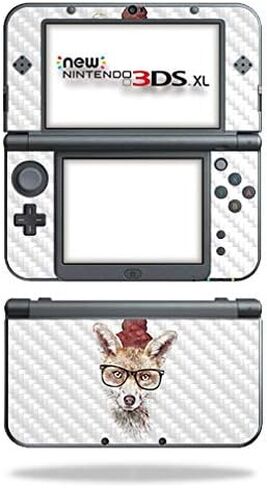 MightySkins Carbon Fiber Skin for Nintendo New 3DS XL (2015) - Gator Skin | Protective, Durable Textured Carbon Fiber Finish | Easy to Apply, Remove, and Change Styles | Made in The USA in Saudi Arabia