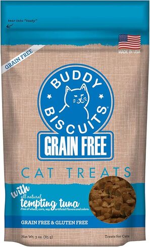 Buddy Biscuits 3 oz Pouch of Grain Free Soft & Chewy Cat Treats Made with Natural Savory Turkey and Cheddar in Saudi Arabia