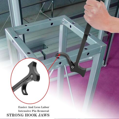 Nisorpa Hammer of Truss Stage Black Stage Spigot Lighing Truss Hammer، مزيل دبوس تروس معدني من الألومنيوم 2 في 1 أدوات تركيب وإزالة تروس لـ 2 بوصة تروس إضاءة تروس حنفية in Saudi Arabia