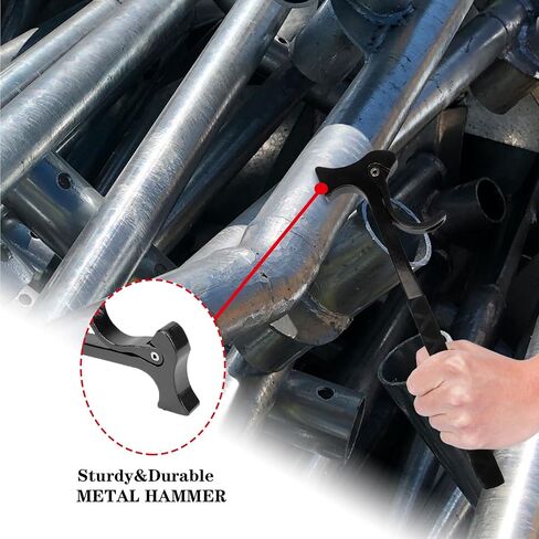Nisorpa Hammer of Truss Stage Black Stage Spigot Lighing Truss Hammer، مزيل دبوس تروس معدني من الألومنيوم 2 في 1 أدوات تركيب وإزالة تروس لـ 2 بوصة تروس إضاءة تروس حنفية in Saudi Arabia