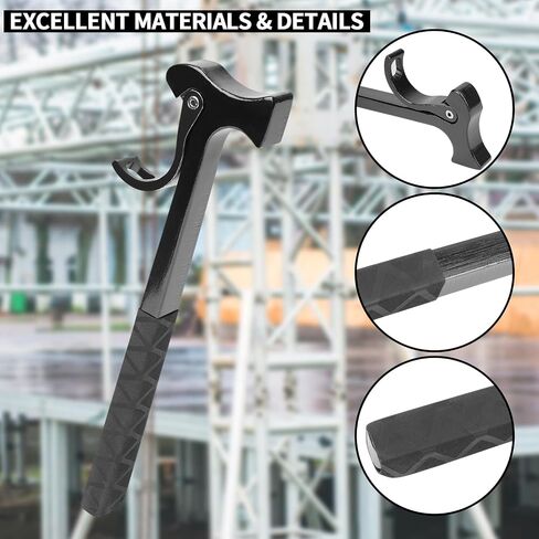 Nisorpa Hammer of Truss Stage Black Stage Spigot Lighing Truss Hammer، مزيل دبوس تروس معدني من الألومنيوم 2 في 1 أدوات تركيب وإزالة تروس لـ 2 بوصة تروس إضاءة تروس حنفية in Saudi Arabia