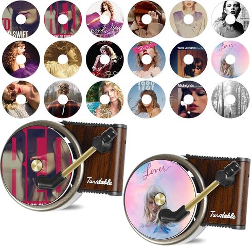 18PCS Car Air Fresheners Vent Clips, Album Record Player Car Fresheners for Women, Car Accessories for Gifts in Saudi Arabia