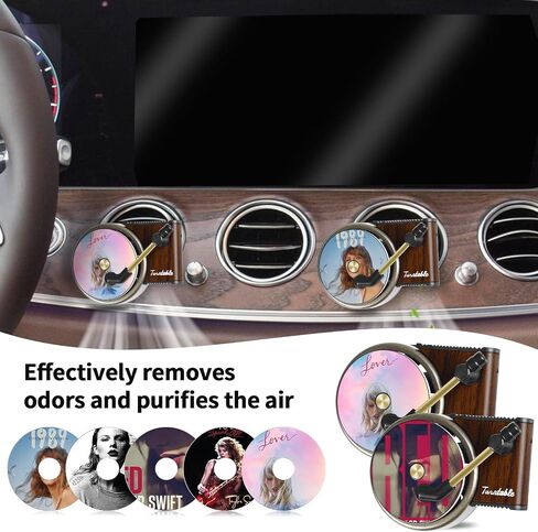18PCS Car Air Fresheners Vent Clips, Album Record Player Car Fresheners for Women, Car Accessories for Gifts in Saudi Arabia