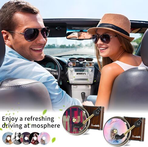 18PCS Car Air Fresheners Vent Clips, Album Record Player Car Fresheners for Women, Car Accessories for Gifts in Saudi Arabia