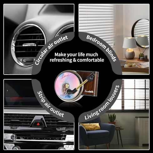 18PCS Car Air Fresheners Vent Clips, Album Record Player Car Fresheners for Women, Car Accessories for Gifts in Saudi Arabia