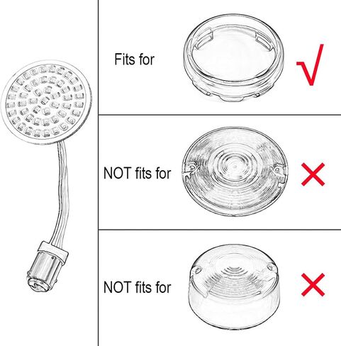 Benlari 2'' LED Turn Signals Compatible for Harley, 1157 Front Turn Signal + 1157 Rear Turn Light, 48 LEDs Turn Signals with Smoked Lens Cover Fit for Harley Davidson Touring Dyna Softail Sportster in Saudi Arabia