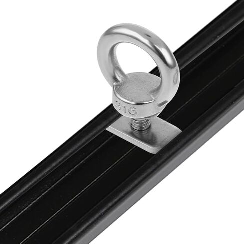 4 Packs Kayak Track Mount Accessories, Stainless Steel Kayak Track Mount Tie Down Eyelet Kayak Rail Mount Accessories M6 Bolt Hold Bungee Cord or Ropes for Kayak Canoe Boat Bungee Cord or Ropes in Saudi Arabia
